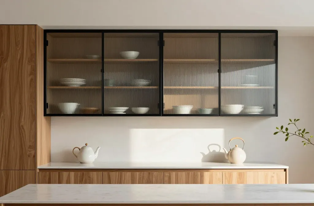 10 Fluted Glass Kitchen Cabinets That Hide the Mess Beautifully