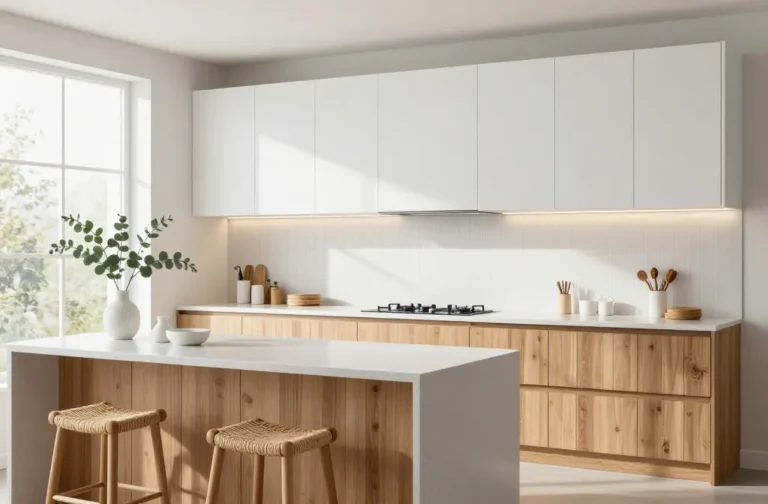 10 Wood and White Kitchen Cabinets That Feel Effortlessly Luxe