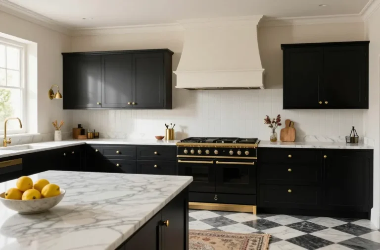 10 Black Kitchen Cabinets White Countertops Ideas That Pop