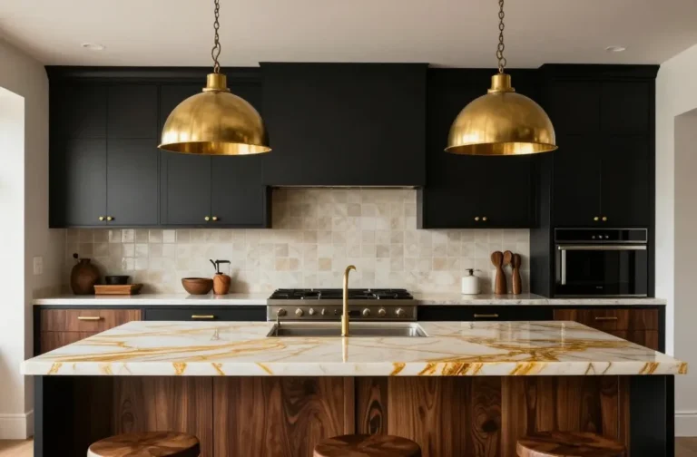 10 Black and Brown Kitchen Cabinets That Go Full Glam