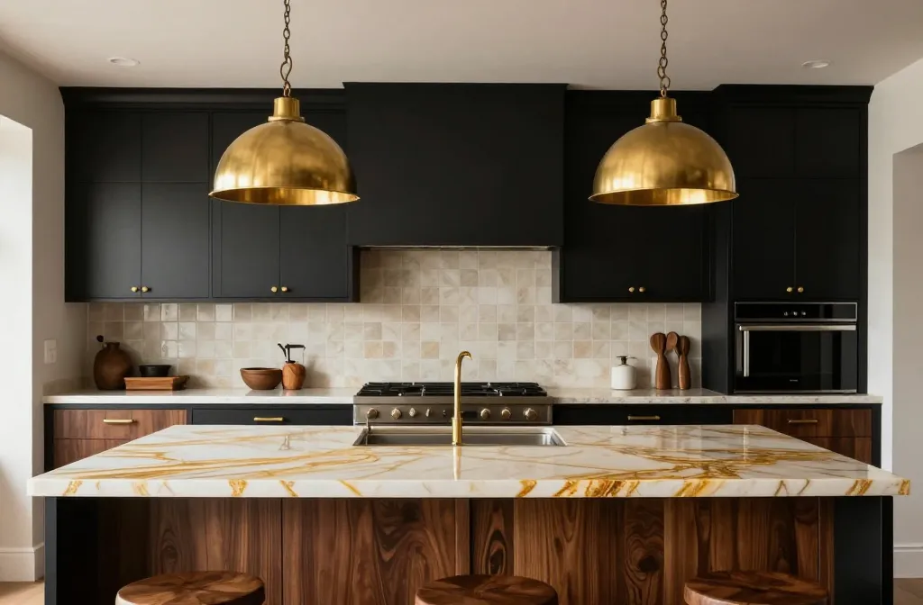 10 Black and Brown Kitchen Cabinets That Go Full Glam