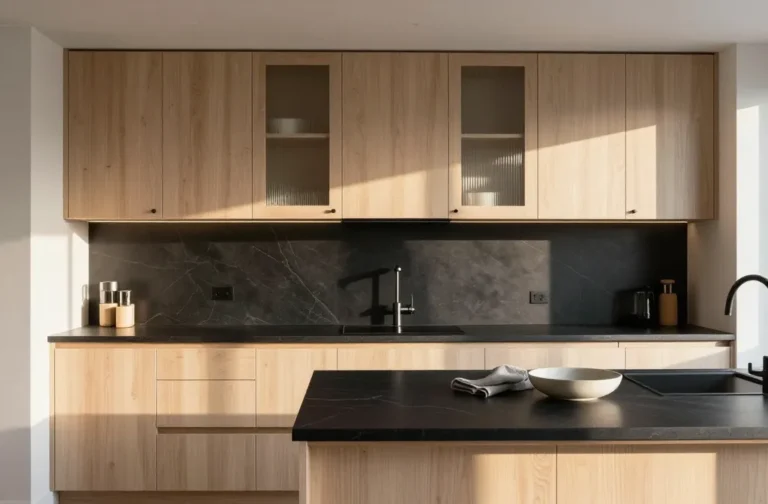 10 Kitchen Cabinets with Black Countertops You’Ll Copy