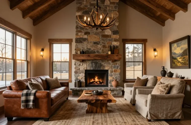 10 Rustic Lodge Living Room Ideas for Cozy Cabin Vibes