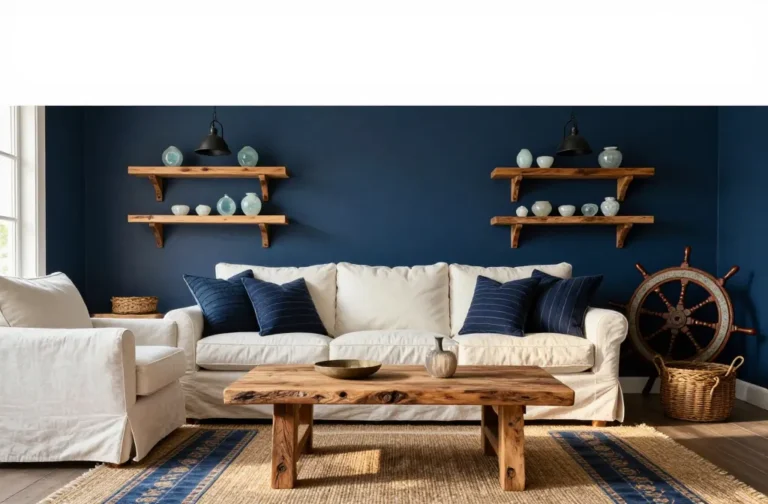 10 Navy Blue Rustic Living Room Ideas That Wow Instantly
