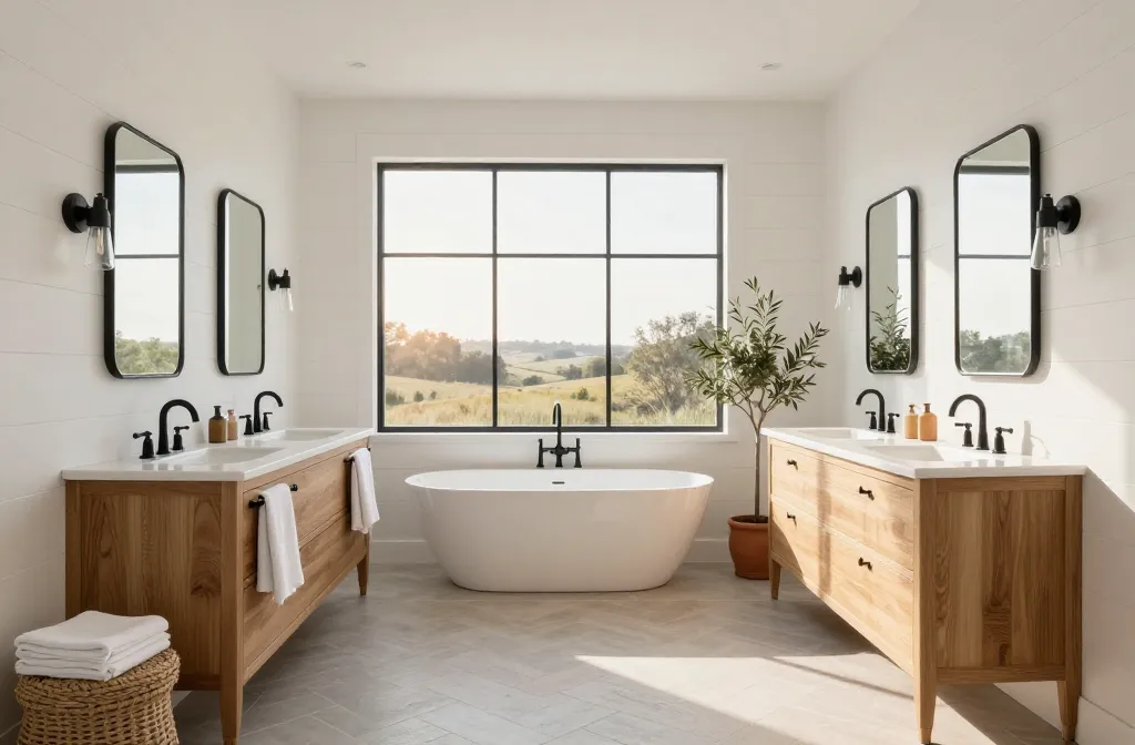 Steal-Worthy 10 Modern Farmhouse Bathroom Ideas