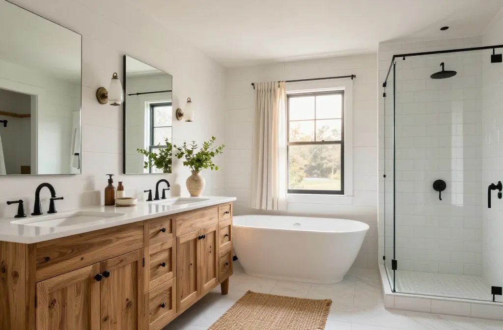 10 Modern Rustic Farmhouse Bathroom Ideas That Wow