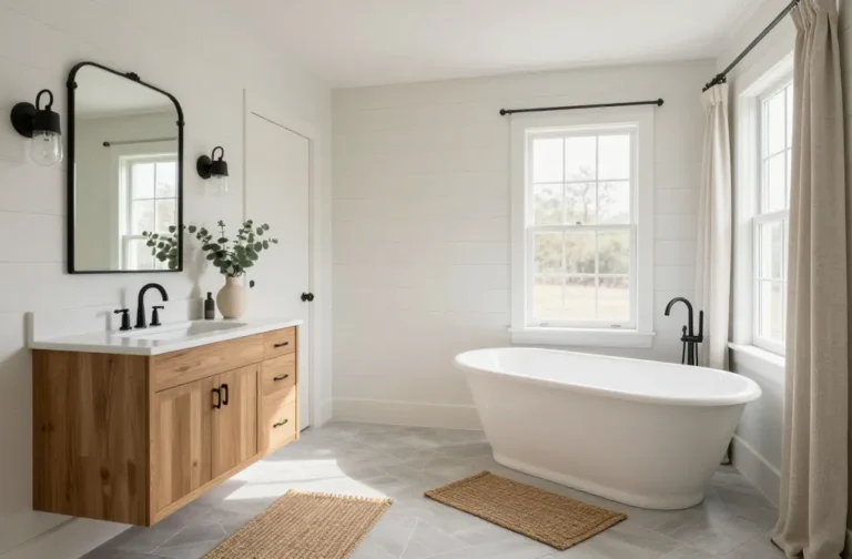 10 Modern Country Bathroom Farmhouse Style Ideas You'Ll Love