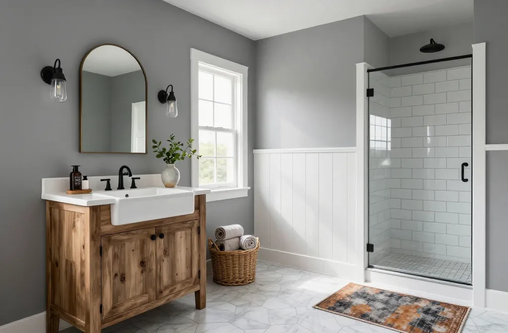 10 Grey Farmhouse Bathroom Ideas to Steal Now