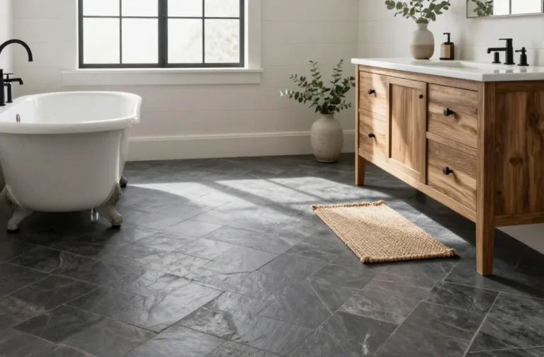 10 Farmhouse Bathroom Floor Tile Ideas with Rustic Chic
