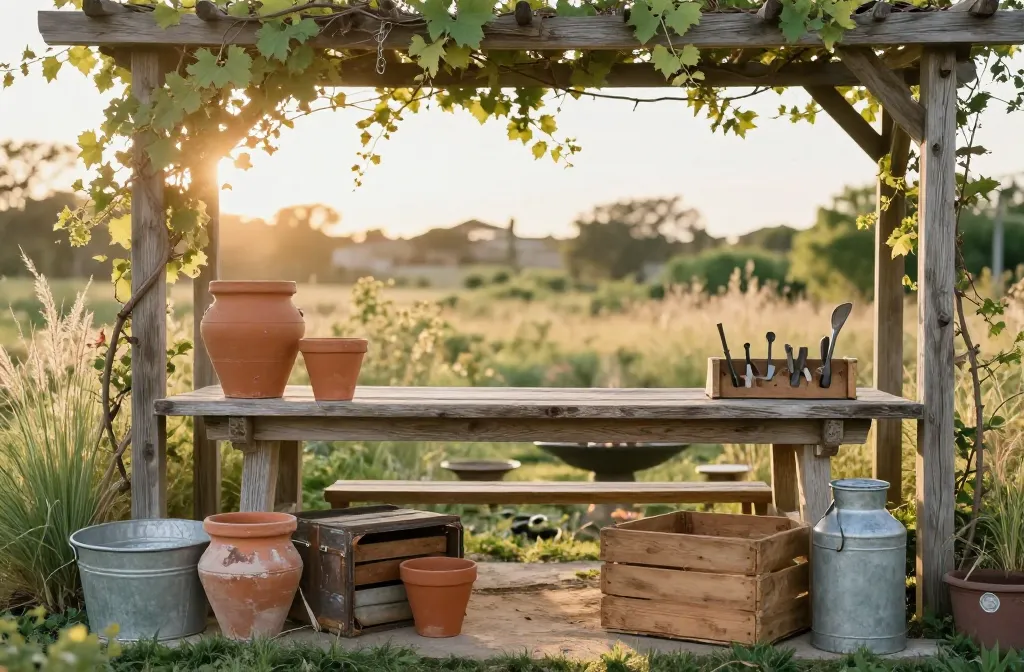 Genius 13 Rustic Garden Decor Ideas Using Old Farmhouse Finds