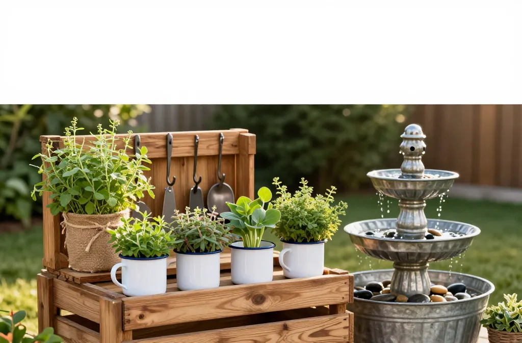 Viral 14 Rustic Garden Decor Ideas Using Dollar Store Finds