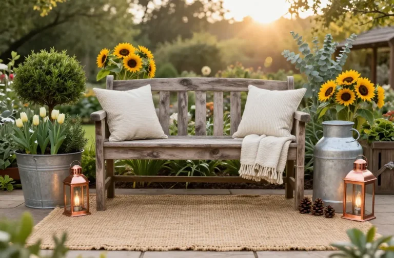 Gorgeous 11 Long-Lasting Rustic Garden Decor Ideas for Every Season