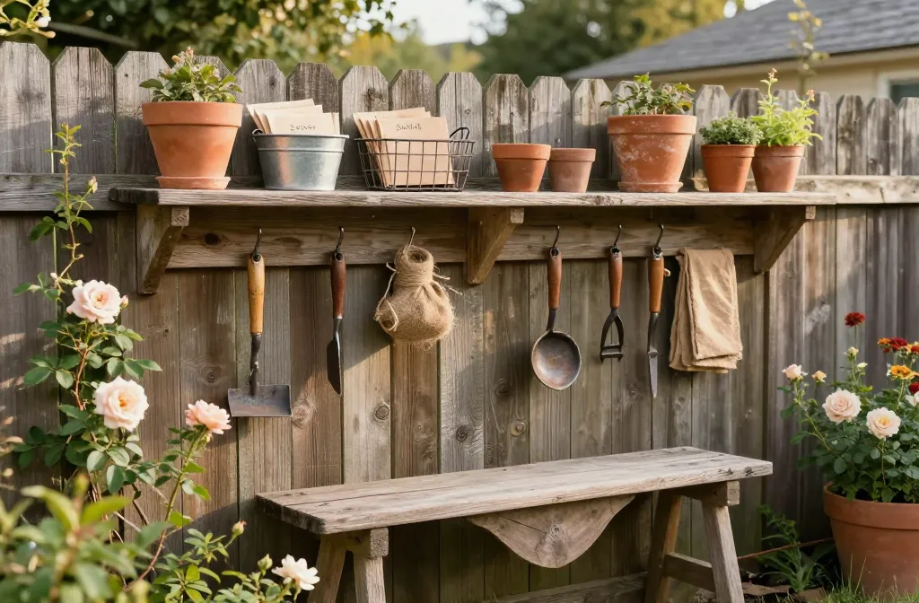 Stunning 11 Rustic Garden Decor Ideas That Upgrade a Plain Wooden Fence