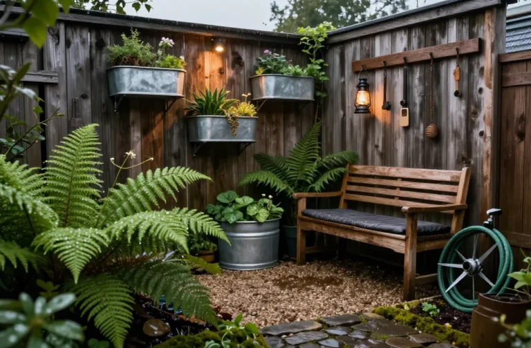 Rain-Proof Charm 12 Rustic Garden Decor Ideas That Still Look Good in Rainy Weather