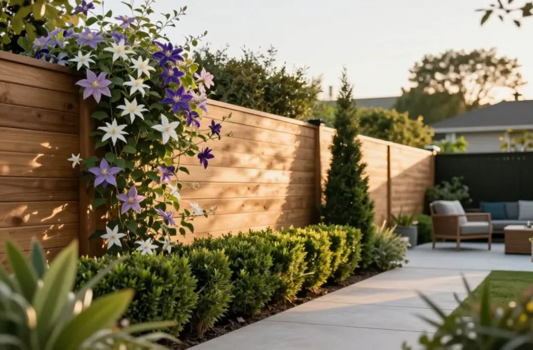 Genius 15 Backyard Fence Landscaping Ideas for Privacy & Style