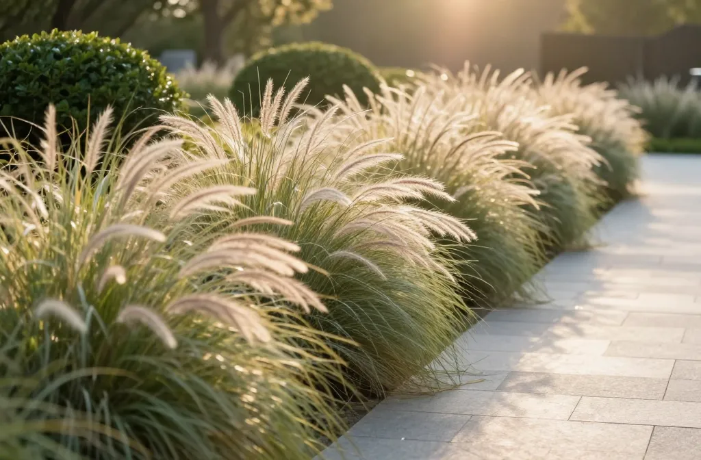 Gorgeous 10 Fountain Grass Landscaping Ideas That Add Movement