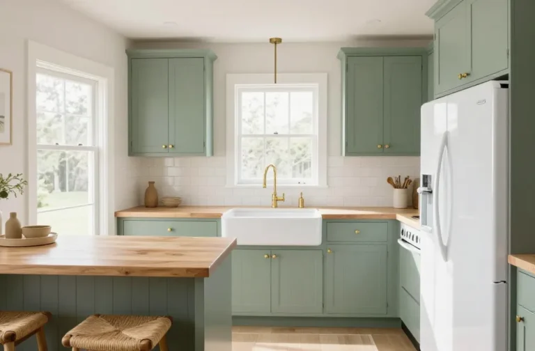 15 Sage Green Kitchen Cabinet Ideas That Work with White Appliances That Wow